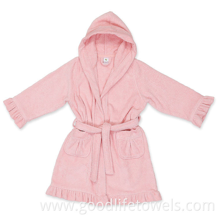 Soft Terry Kids Bathrobe With Bottom Swing